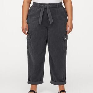 Piper & Scoot The Hamlin Belted Corduroy Pant in Grey Size XXL